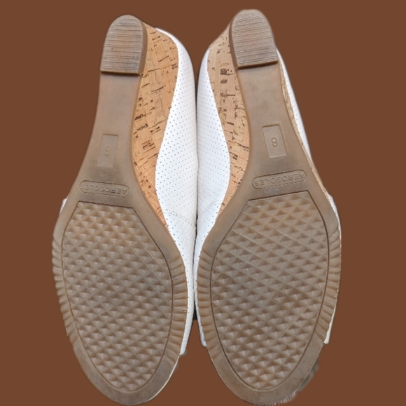 NEW Cork Wedge AEROSOLES Off-White Size 8 - Picture 7 of 7